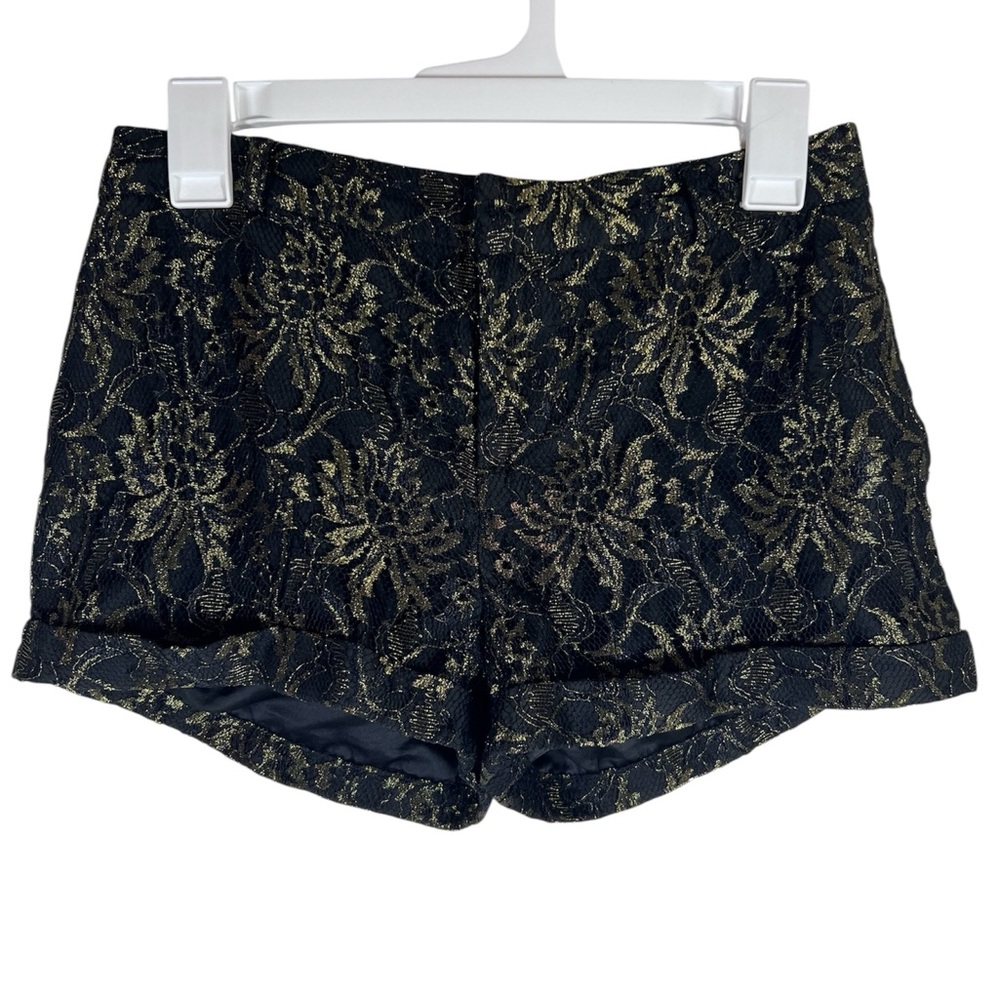 Forever 21 Black and Gold Women's Shorts Size S